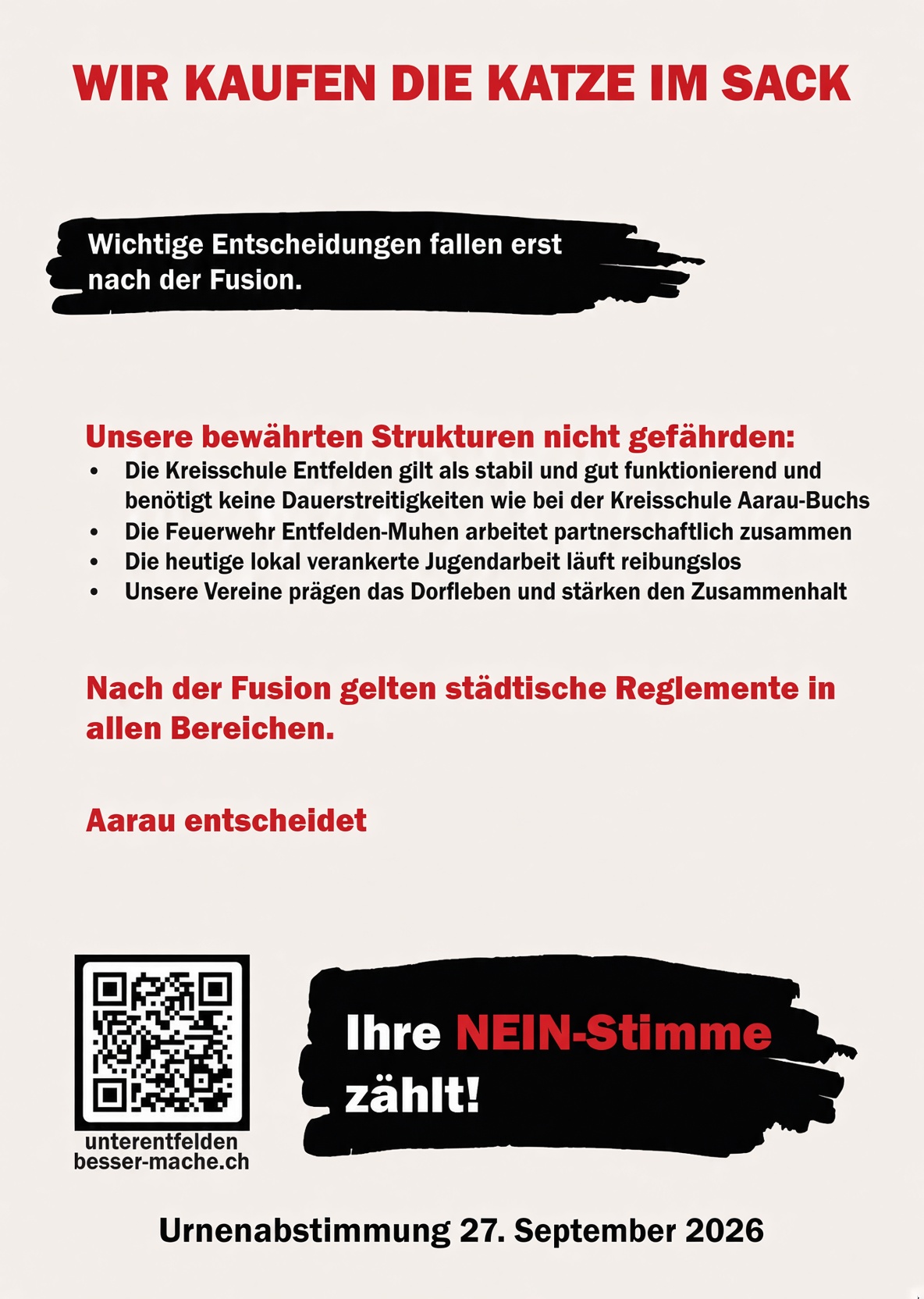 Wir kaufen die Katze im Sack – Argumente